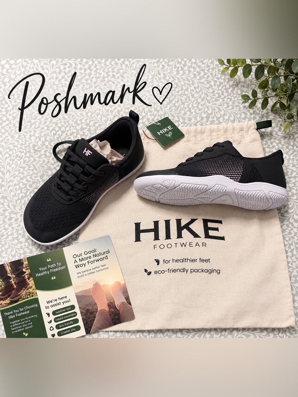 HIKE Women’s Black Athletic Walking Shoes